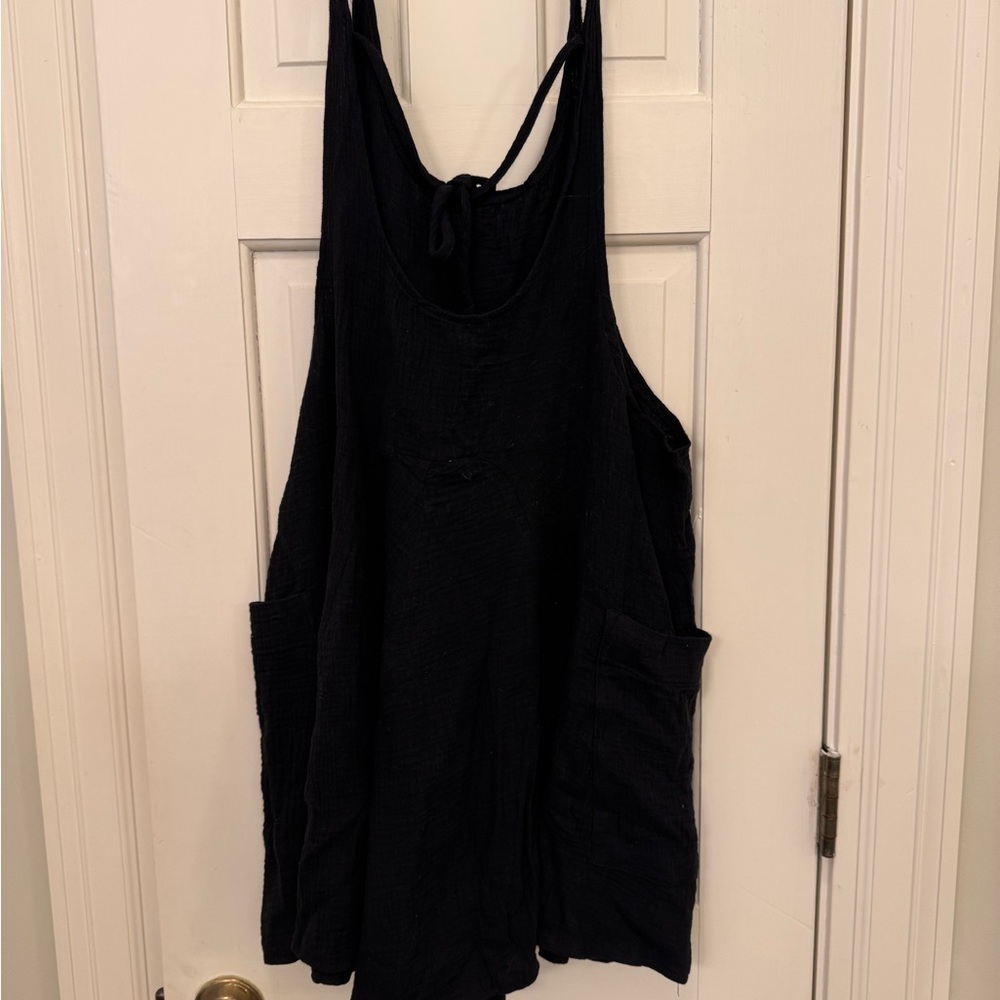 Black gauzy coverup dress size medium